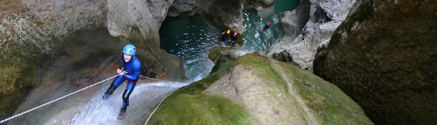 canyoning, sortie de groupe
