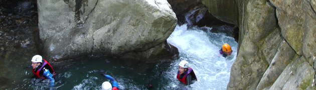 sortie en famille, canyoning