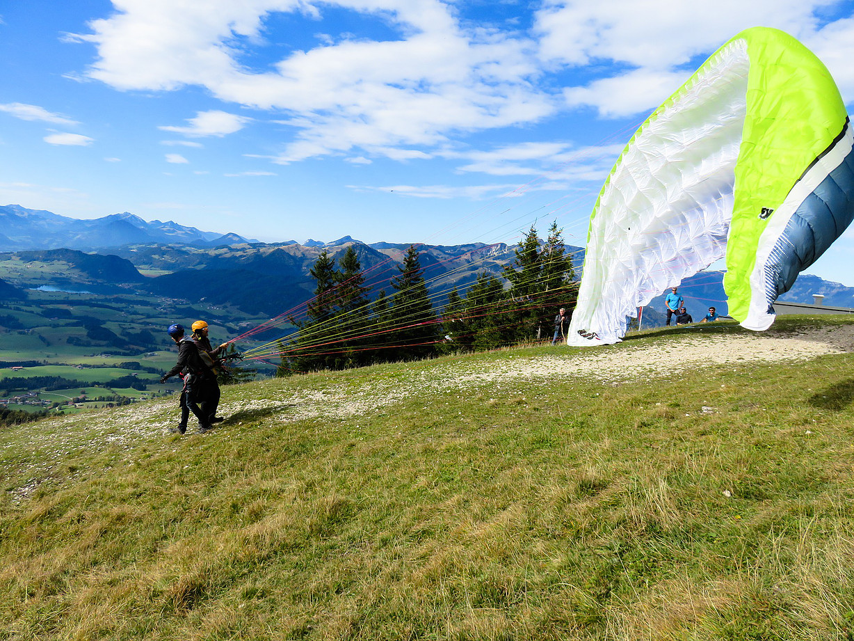 décollage parapente