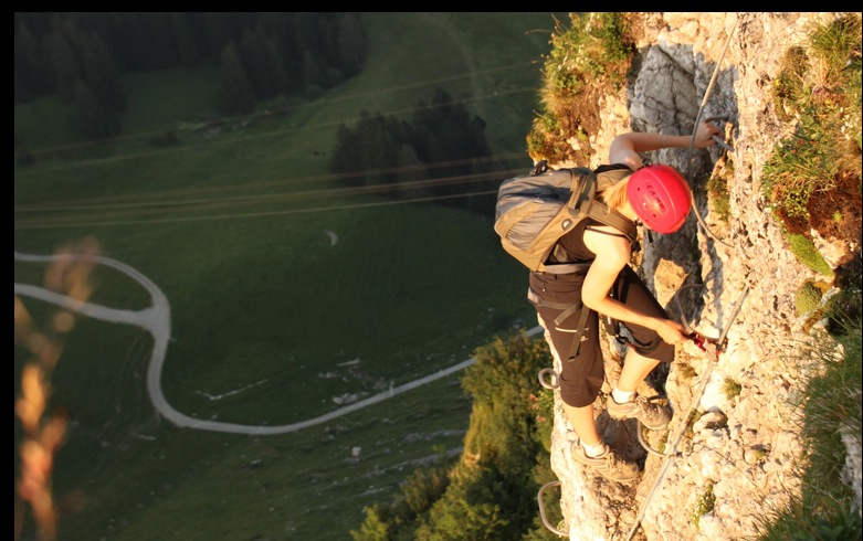 via-ferrata au soleil