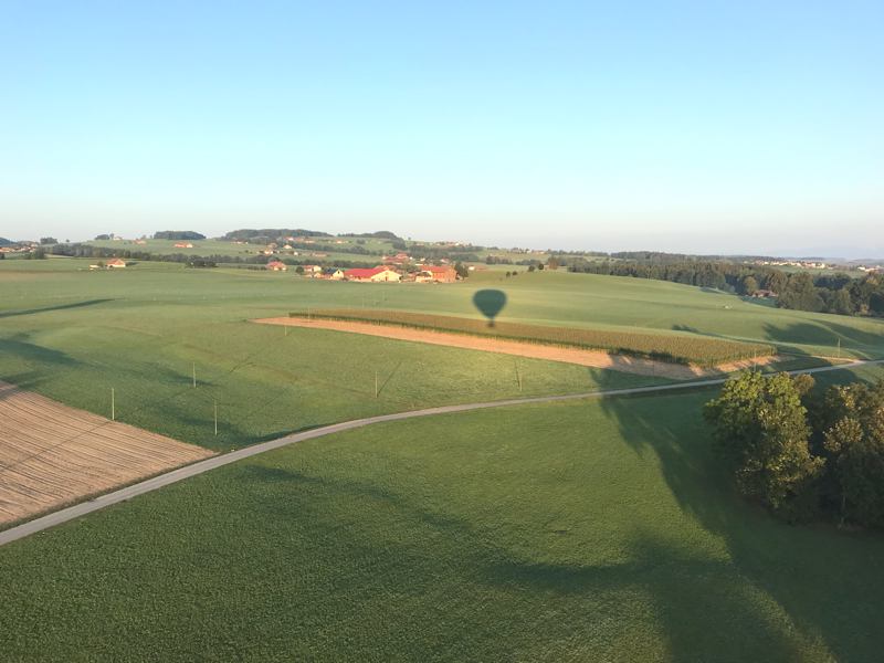 paysage en ballon à air chaud